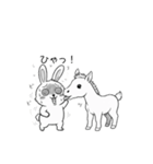 うさにゃんの動物スタンプ（個別スタンプ：24）
