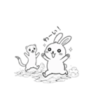うさにゃんの動物スタンプ（個別スタンプ：26）
