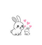 うさにゃんの動物スタンプ（個別スタンプ：29）