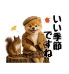 【秋冬】ずっと使えるポメラニアン（個別スタンプ：15）