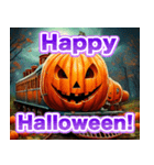 ハロウィンカボチャ列車（個別スタンプ：3）