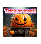 ハロウィンカボチャ列車（個別スタンプ：22）