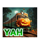 ハロウィンカボチャ列車（個別スタンプ：36）