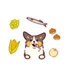 秋もコーギーが可愛い（個別スタンプ：35）