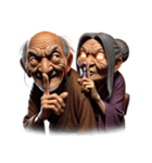 仲良し爺さんと婆さん！第二話！悪いw（個別スタンプ：10）