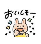 しっかり感情♡カラフルうさぎ（個別スタンプ：35）