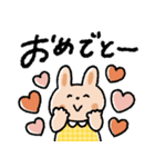 しっかり感情♡カラフルうさぎ（個別スタンプ：38）