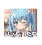 みなみとありさのツインテールセット（個別スタンプ：8）