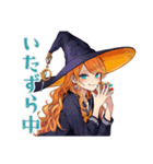 魔女のハロウィン★可愛い魔法使い（個別スタンプ：21）