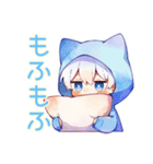 癒しの白猫耳パーカーくん2（個別スタンプ：31）
