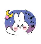 日常で使えるもこもこうさぎスタンプ（個別スタンプ：15）