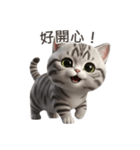 【繁體字】 アメリカンショートヘア 1（個別スタンプ：14）