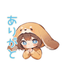 元気な犬耳パーカーの女の子（個別スタンプ：10）