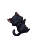 【文字なし】 黒猫 スタンプ（個別スタンプ：5）