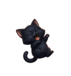 【文字なし】 黒猫 スタンプ（個別スタンプ：6）