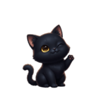 【文字なし】 黒猫 スタンプ（個別スタンプ：8）