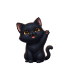 【文字なし】 黒猫 スタンプ（個別スタンプ：12）