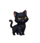 【文字なし】 黒猫 スタンプ（個別スタンプ：14）