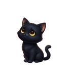 【文字なし】 黒猫 スタンプ（個別スタンプ：15）