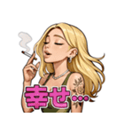 ヤニかすギャル（個別スタンプ：4）