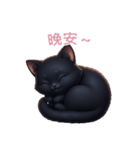 【繁體字】 黒猫 スタンプ 2（個別スタンプ：11）