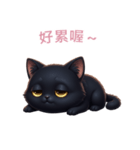 【繁體字】 黒猫 スタンプ 2（個別スタンプ：13）