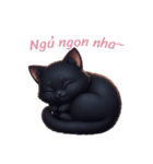 【ベトナム】 黒猫 スタンプ 2（個別スタンプ：11）