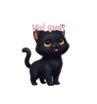【ベトナム】 黒猫 スタンプ 2（個別スタンプ：14）