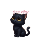 【ベトナム】 黒猫 スタンプ 2（個別スタンプ：15）