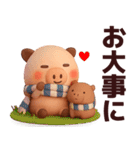 【秋冬】使えるピンクの豚さんスタンプ（個別スタンプ：18）