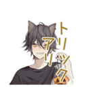 黒猫系男子のハロウィン★ゆる（個別スタンプ：24）