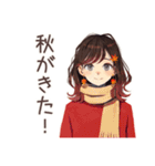 ちょうどいい女性の秋♡ほんわか（個別スタンプ：1）