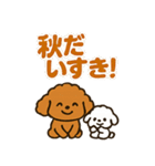 秋♡ず～っと使える♡トイプードル（個別スタンプ：12）