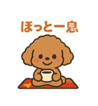 秋♡ず～っと使える♡トイプードル（個別スタンプ：16）