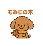 秋♡ず～っと使える♡トイプードル（個別スタンプ：31）