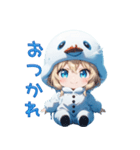 【日常使い】にっこり雪だるまちゃん☃️（個別スタンプ：10）