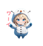 【日常使い】にっこり雪だるまちゃん☃️（個別スタンプ：25）