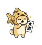 金魚犬のおみくじスタンプ（個別スタンプ：1）