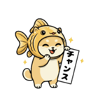 金魚犬のおみくじスタンプ（個別スタンプ：21）