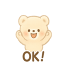 ふわふわクマのてとてと日常（個別スタンプ：5）