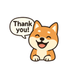 柴犬と一緒！毎日使えるスタンプ（個別スタンプ：1）