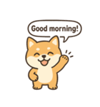 柴犬と一緒！毎日使えるスタンプ（個別スタンプ：6）