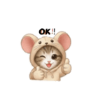 可愛い猫ネズミのよく使う挨拶（個別スタンプ：7）