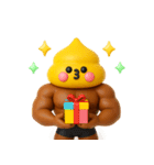 マッチョ戦士ウンピーちゃん（個別スタンプ：34）