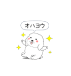 激しく尻尾をふるぽっちゃりプードル（個別スタンプ：9）