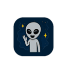 宇宙人グレイの動くスタンプ（個別スタンプ：1）