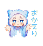 天使な白猫耳パーカーくんの全肯定（個別スタンプ：10）