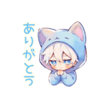 天使な白猫耳パーカーくんの全肯定（個別スタンプ：11）