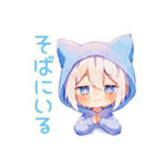 天使な白猫耳パーカーくんの全肯定（個別スタンプ：22）