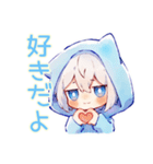 天使な白猫耳パーカーくんの全肯定（個別スタンプ：29）